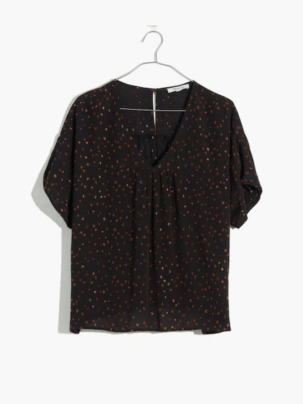 Madewell Rhyme Top Black w/Gold Dots